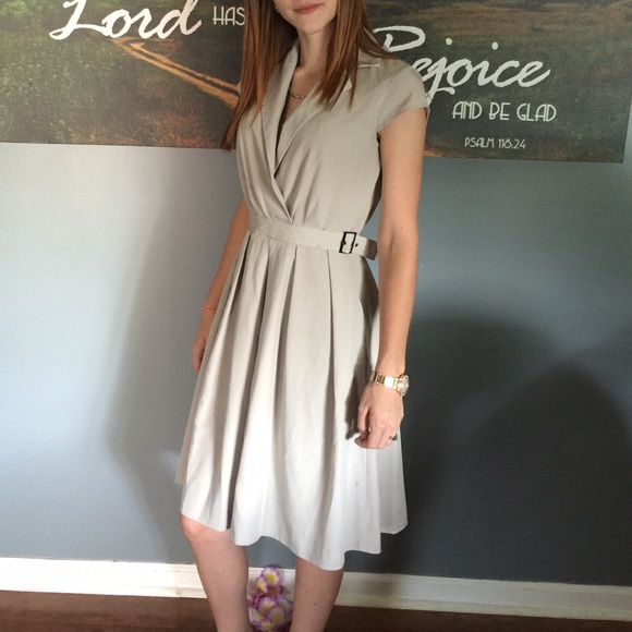 Calvin Klein Beige Shift Dress