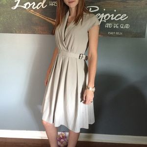 Calvin Klein Beige Shift Dress