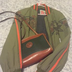 Free people green and orange striped jacket!