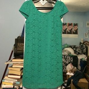 Francesca's Seafoam Green Lace Dress
