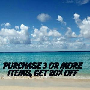 Bundle 3 items for 20% off!