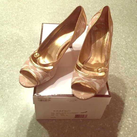Gold coach heels