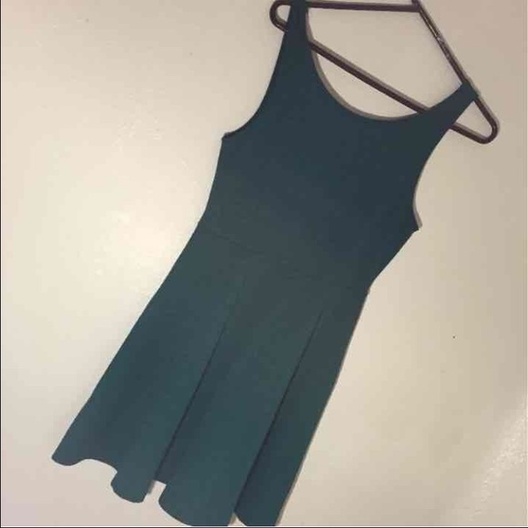 Green skater dress