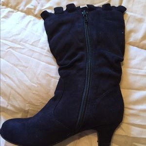 Cute girls black boots