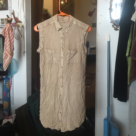 gold denim dress
