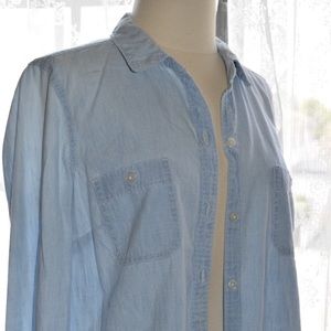 Blue button down shirt