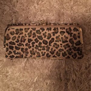 Leopard change and card holder