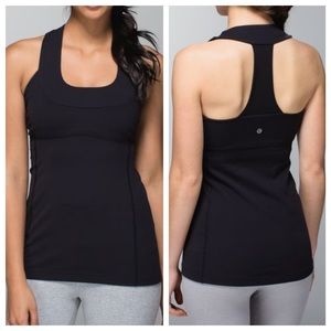 💟Lululemon Scoop Tank Luon Black Size 6 NWT