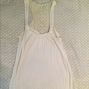 Body Central white lace tank top