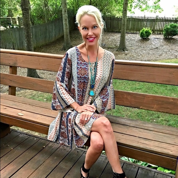 Stunning boho blues tunic/dress! 1 LEFT!! - Picture 3 of 4