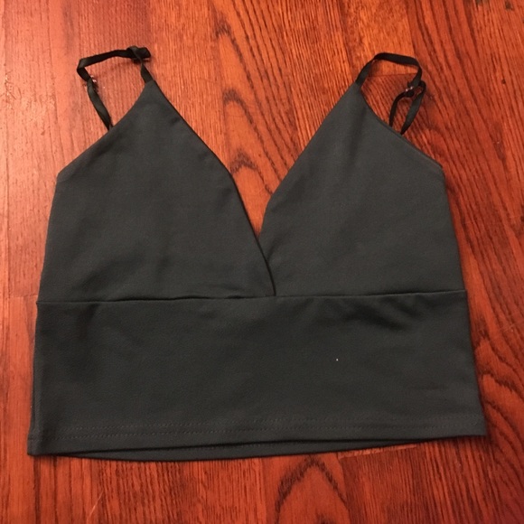 Missguided Green Plunge Bralet