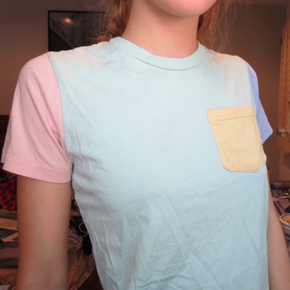 AMERICAN APPAREL | COLOR BLOCK TEE | S