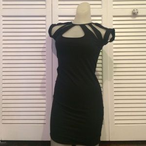 Bodycon dress with cut out neck