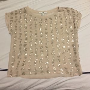 Sparkly gold chiffon forever 21 top