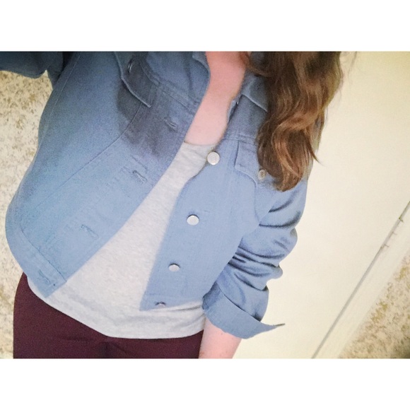 🆕 Ralph Lauren Light Blue Jean Crop Jacket