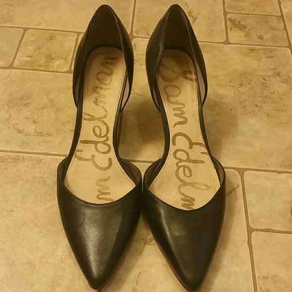 Sam edelman black leather heels