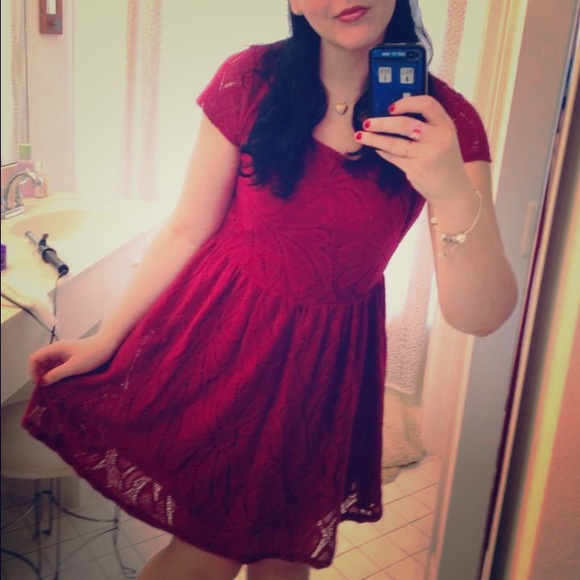 LC Lauren Conrad Dresses & Skirts - <LC Lauren Conrad> Pink Lace Dress
