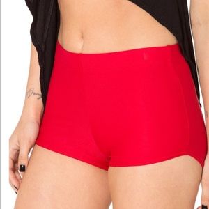 L matte red bummers - black milk clothing