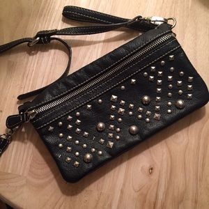 Nine West- black studded wristlet 💋