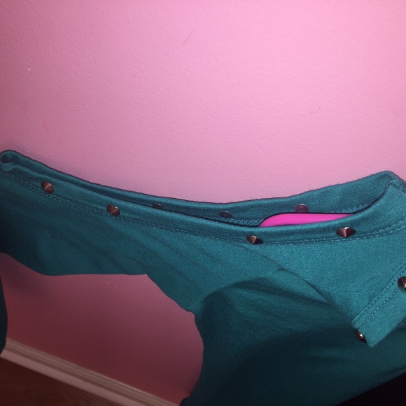 Studded Cutout Shoulder Shirt