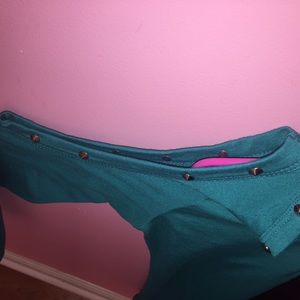 Studded Cutout Shoulder Shirt