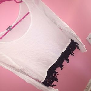 Lace bottom croptop