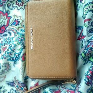 Michael Kors Double Zippered Wallet in brown