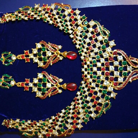 Bollywood style bridal Necklace and Earrings set