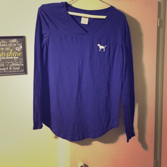 Victoria secret dark blue long sleeve shirt