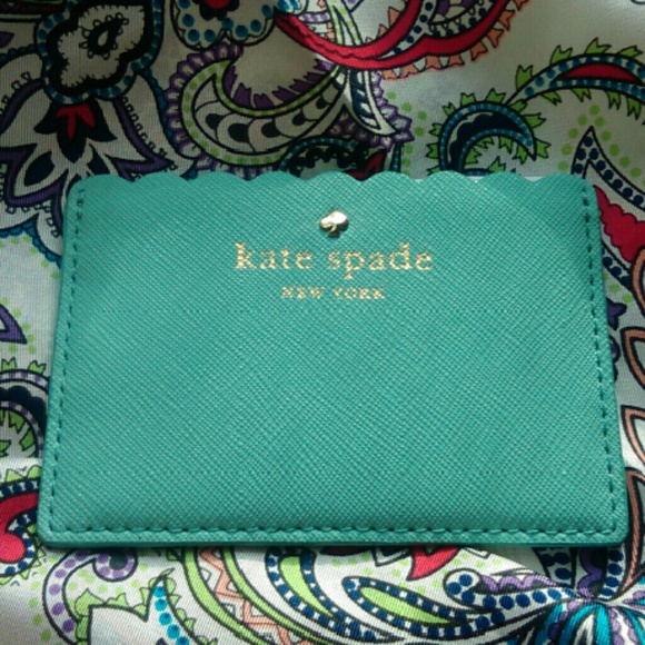 Kate Spade Teal Business Card Holder