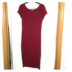 NWOT Maroon midi, pencil dress