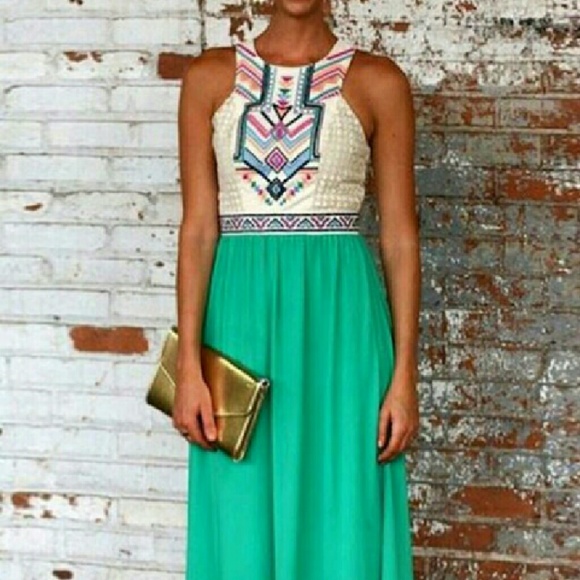 Aztec maxi dress