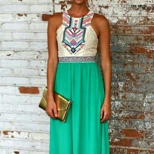 Aztec maxi dress