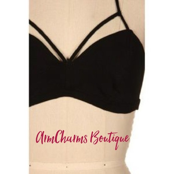 Black Starburst Back Bralette - Picture 1 of 3