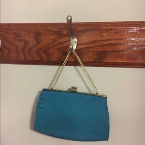 Blue vintage clutch