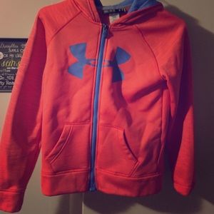 Under armor orange zip up