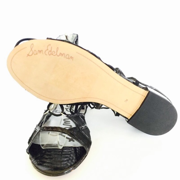 💥SALE💥Sam Edelman 'Denver' Caged Black Sandals - Picture 3 of 8
