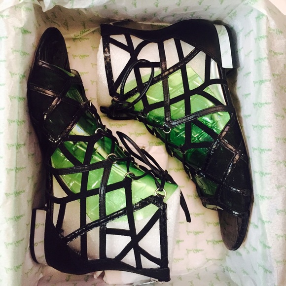 💥SALE💥Sam Edelman 'Denver' Caged Black Sandals - Picture 4 of 8