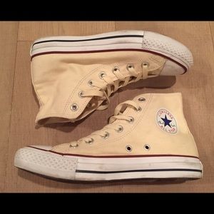 Cream High Top Converse