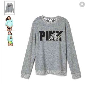 PINK open back sweater crew neck