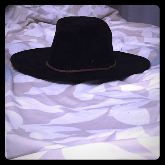 Black flared hat