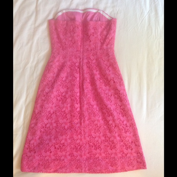 Strapless Lily Pulitzer pink dress - Picture 2 of 4