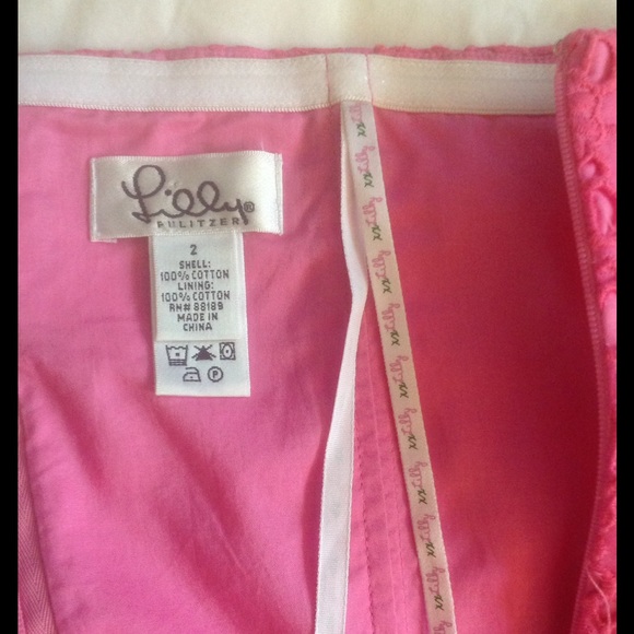 Strapless Lily Pulitzer pink dress - Picture 3 of 4