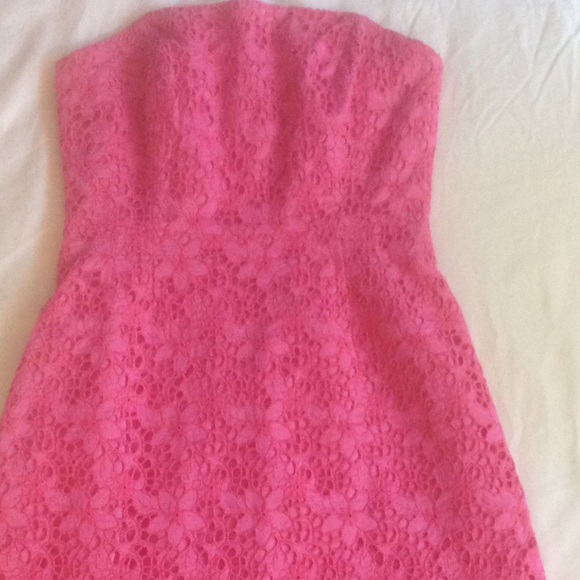 Strapless Lily Pulitzer pink dress - Picture 4 of 4