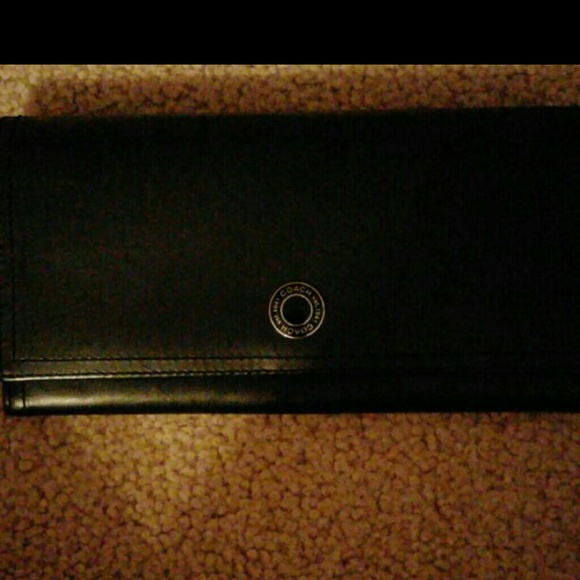 SOLD!!!!!!!!!!!! Black leather coach wallet