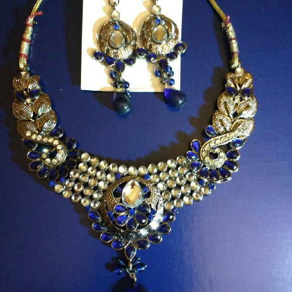 Bollywood style bridal Necklace Earrings set