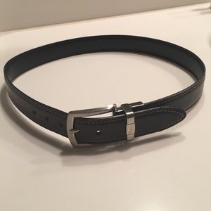 boys New Nautica men/youth black leather belt
