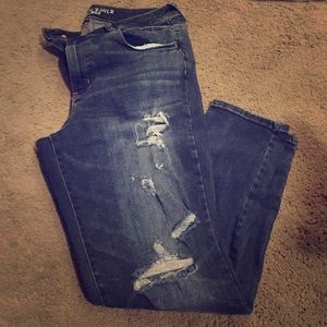 American Eagle Hi-Rise distressed jeggings sz 14S
