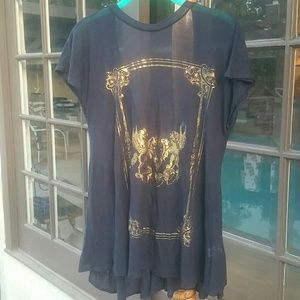 WILDFOX COUTURE victorian crew deep v back