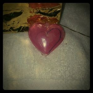 Tiny glass heart ornament